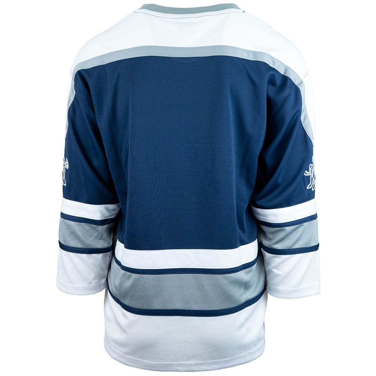 U-State hockey with aggie bull logo on sleeve navy unisex jersey